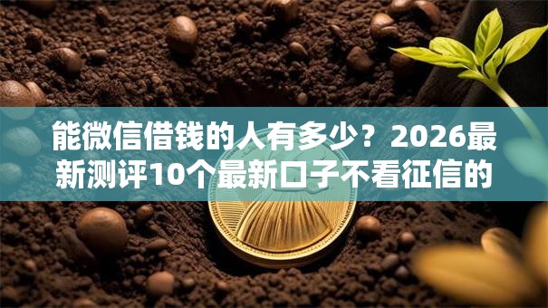能微信借钱的人有多少？2026最新测评10个最新口子不看征信的