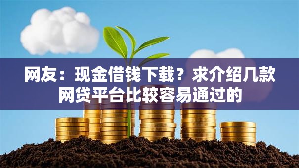 网友：现金借钱下载？求介绍几款网贷平台比较容易通过的
