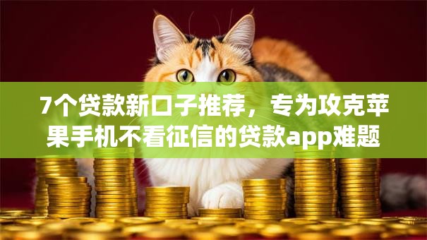 7个贷款新口子推荐，专为攻克苹果手机不看征信的贷款app难题
