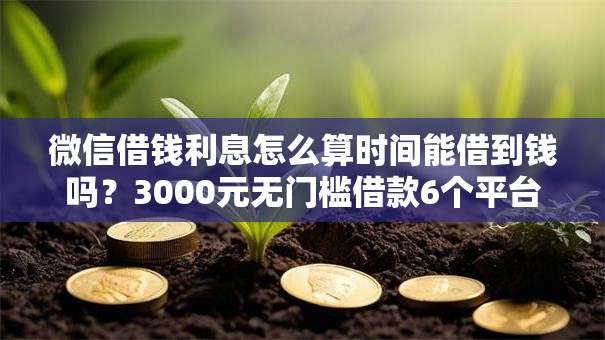 微信借钱利息怎么算时间能借到钱吗？3000元无门槛借款6个平台推荐