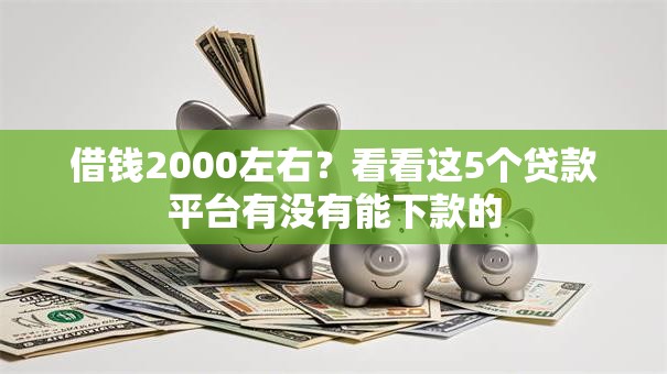借钱2000左右?看看这5个贷款平台有没有能下款的 借钱2000左右?看看这5个贷款平台有没有能下款的