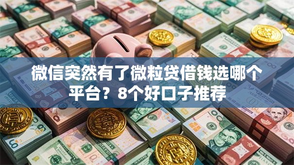 微信突然有了微粒贷借钱选哪个平台？8个好口子推荐