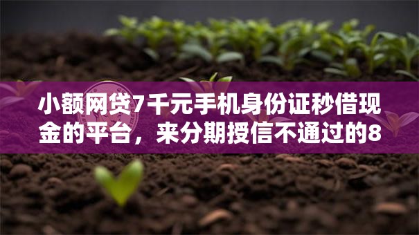 小额网贷7千元手机身份证秒借现金的平台，来分期授信不通过的8个平台介绍