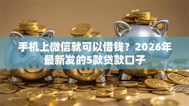 手机上微信就可以借钱？2026年最新发的5款贷款口子