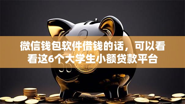 微信钱包软件借钱的话，可以看看这6个大学生小额贷款平台