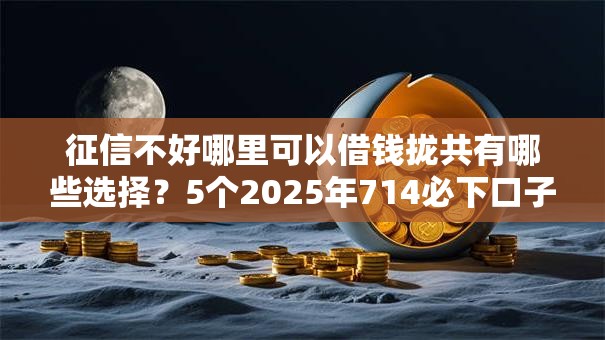 征信不好哪里可以借钱拢共有哪些选择？5个2025年714必下口子借款平台详解