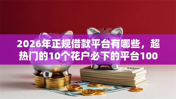2026年正规借款平台有哪些，超热门的10个花户必下的平台100%通过率推荐
