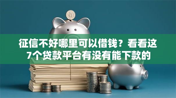 征信不好哪里可以借钱?看看这7个贷款平台有没有能下款的 征信不好哪里可以借钱?看看这7个贷款平台有没有能下款的