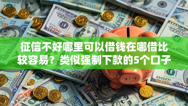 征信不好哪里可以借钱在哪借比较容易？类似强制下款的5个口子参考