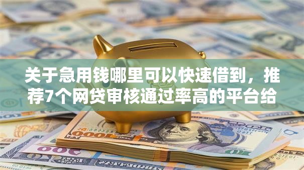 关于急用钱哪里可以快速借到，推荐7个网贷审核通过率高的平台给你