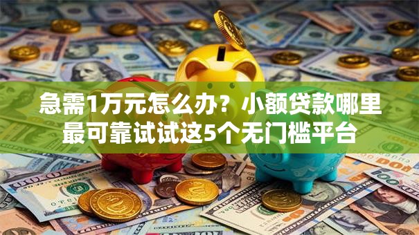 急需1万元怎么办？小额贷款哪里最可靠试试这5个无门槛平台
