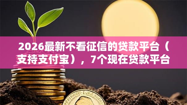 2026最新不看征信的贷款平台(支持支付宝),7个现在贷款平台好用无私分享 2026最新不看征信的贷款平台(支持支付宝),7个现在贷款平台好用无私分享