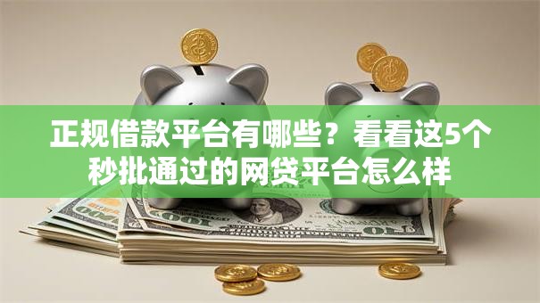 正规借款平台有哪些？看看这5个秒批通过的网贷平台怎么样