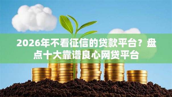 2026年不看征信的贷款平台？盘点十大靠谱良心网贷平台