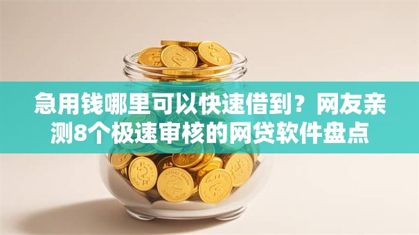 急用钱哪里可以快速借到？网友亲测8个极速审核的网贷软件盘点