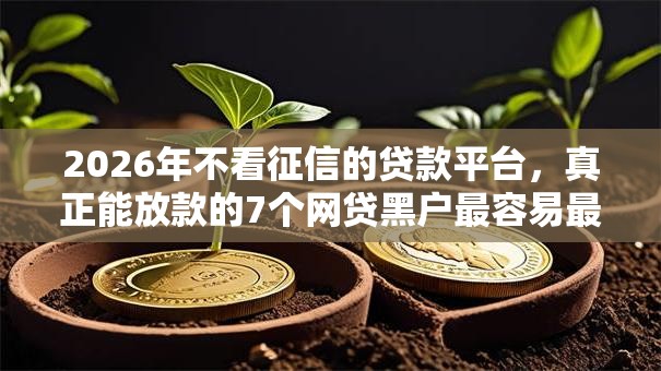 2026年不看征信的贷款平台，真正能放款的7个网贷黑户最容易最好下款的平台推荐