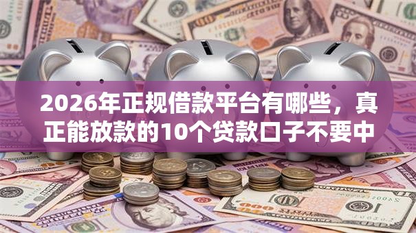 2026年正规借款平台有哪些，真正能放款的10个贷款口子不要中介求推荐推荐