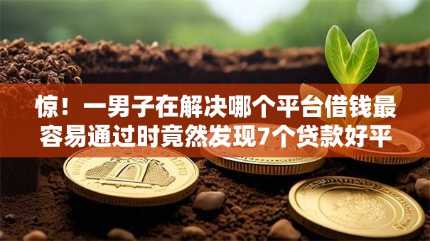惊！一男子在解决哪个平台借钱最容易通过时竟然发现7个贷款好平台，事后分享了出来