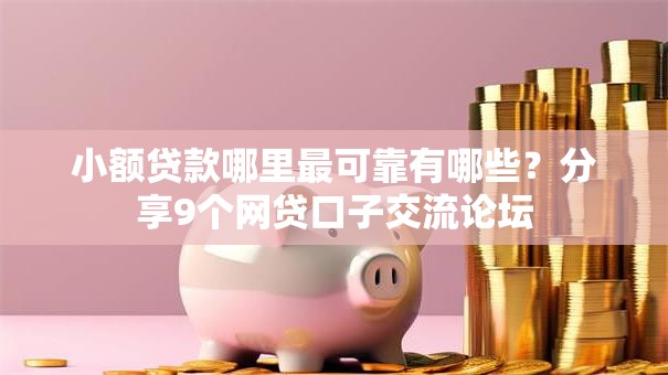 小额贷款哪里最可靠有哪些？分享9个网贷口子交流论坛