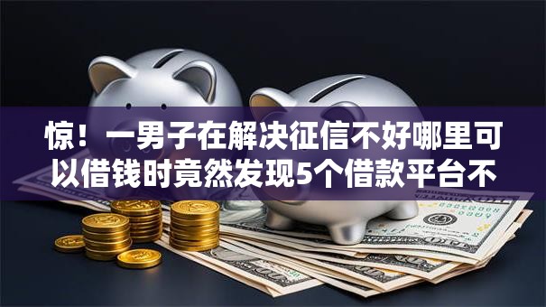 惊！一男子在解决征信不好哪里可以借钱时竟然发现5个借款平台不看征信线上放款快，事后分享了出来