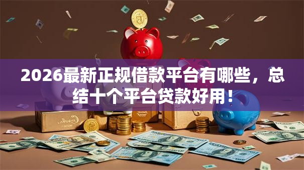 2026最新正规借款平台有哪些，总结十个平台贷款好用！
