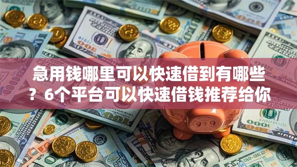 急用钱哪里可以快速借到有哪些？6个平台可以快速借钱推荐给你