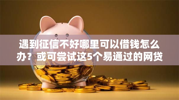 遇到征信不好哪里可以借钱怎么办？或可尝试这5个易通过的网贷平台