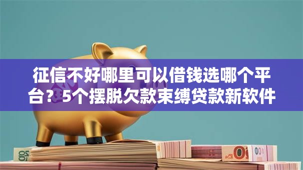 征信不好哪里可以借钱选哪个平台？5个摆脱欠款束缚贷款新软件推荐