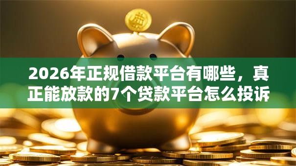 2026年正规借款平台有哪些,真正能放款的7个贷款平台怎么投诉推荐 2026年正规借款平台有哪些,真正能放款的7个贷款平台怎么投诉推荐