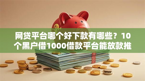 网贷平台哪个好下款有哪些？10个黑户借1000借款平台能放款推荐给你
