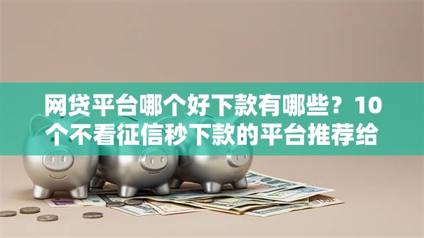 网贷平台哪个好下款有哪些？10个不看征信秒下款的平台推荐给你