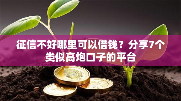 征信不好哪里可以借钱？分享7个类似高炮口子的平台