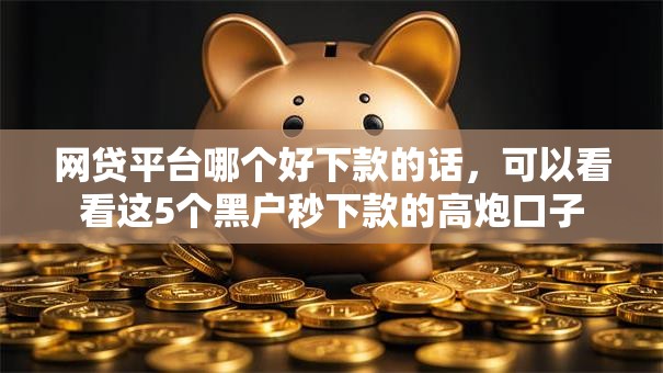 网贷平台哪个好下款的话，可以看看这5个黑户秒下款的高炮口子