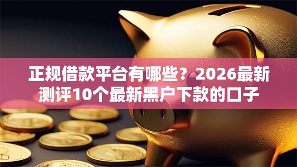 正规借款平台有哪些？2026最新测评10个最新黑户下款的口子