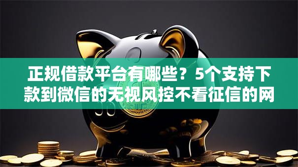 正规借款平台有哪些？5个支持下款到微信的无视风控不看征信的网贷