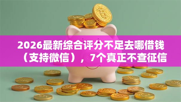 2026最新综合评分不足去哪借钱（支持微信），7个真正不查征信的贷款软件无私分享