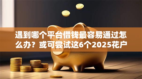 遇到哪个平台借钱最容易通过怎么办？或可尝试这6个2025花户借钱的平台100%能借到