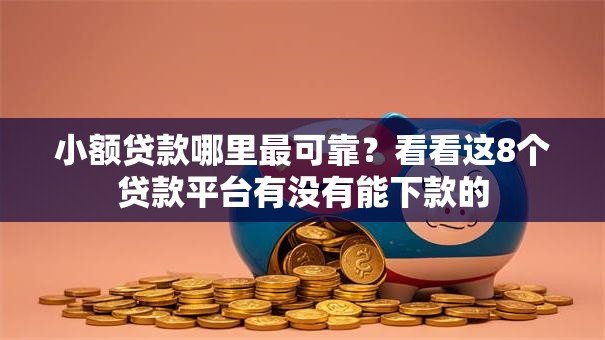小额贷款哪里最可靠？看看这8个贷款平台有没有能下款的