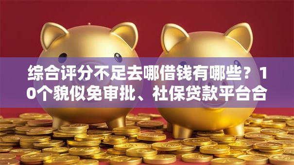 综合评分不足去哪借钱有哪些？10个貌似免审批、社保贷款平台合集