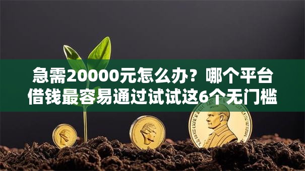 急需20000元怎么办？哪个平台借钱最容易通过试试这6个无门槛平台