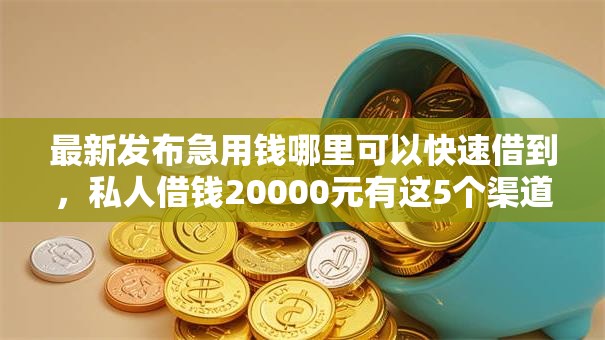 最新发布急用钱哪里可以快速借到，私人借钱20000元有这5个渠道