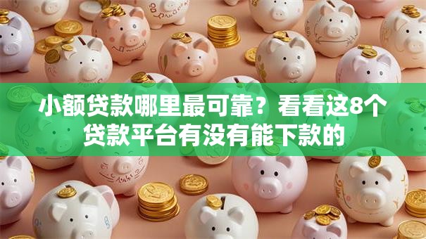 小额贷款哪里最可靠？看看这8个贷款平台有没有能下款的