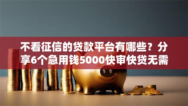 不看征信的贷款平台有哪些？分享6个急用钱5000快审快贷无需征信软件