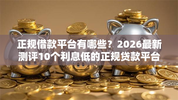 正规借款平台有哪些？2026最新测评10个利息低的正规贷款平台