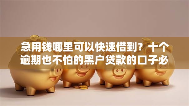 急用钱哪里可以快速借到？十个逾期也不怕的黑户贷款的口子必下