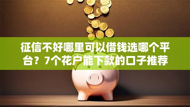 征信不好哪里可以借钱选哪个平台？7个花户能下款的口子推荐
