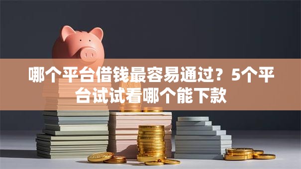 哪个平台借钱最容易通过？5个平台试试看哪个能下款